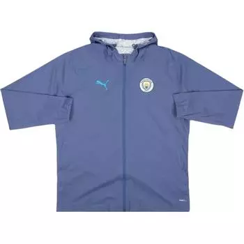 Puma Манчестер Сити 2024-25 Удобная толстовка с капюшоном на молнии с логотипом Унисекс куртка 777563-12 S