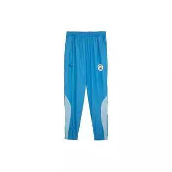 Puma Манчестер Сити Mcfc Prematch тканые брюки цветные блоки повседневные эластичный пояс тканые трикотажные спортивные брюки мужские брюки синий серебристо-серый 774373-02 XL