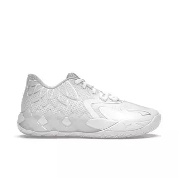 Puma MB.01 Lo Jr Team Colors - Triple White Kids Sneakers Puma-White Silver 377368-04