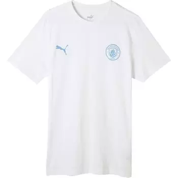 Puma MCFC Ess Crew Neck Дышащая футболка с коротким рукавом Мужские топы Белый 769147-05 S