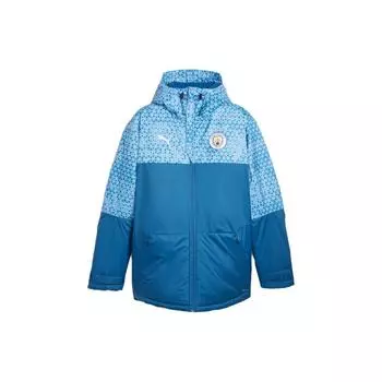 Puma Mcfc Manchester City Football Graphic зимняя куртка Ss23 с капюшоном на молнии с длинным рукавом мужская куртка синяя 772873-06 L