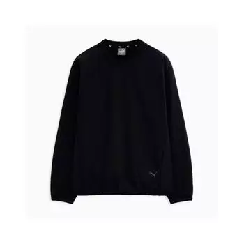 Puma Men S Active Wear Woven Crew paStel SweatShirt blacks/L
