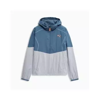 Puma Men S Active Woven Hooded Anorak Jacket Windbreaker Blue/L