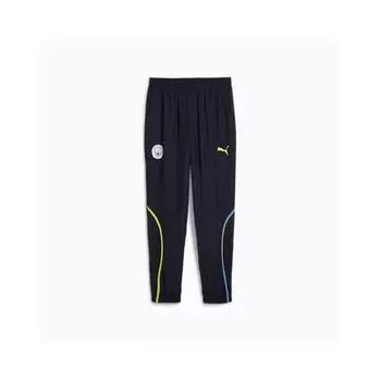 Puma Men S Soccer jerSey Long pantS Mcfc Pre Match Woven pantS blacks/L