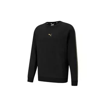 Puma Metallic Nights Crew на флисовой подкладке вязаный свитер мужской черный 587141-01 S