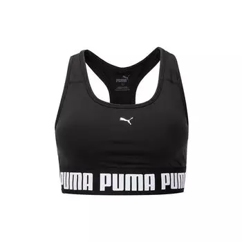 Puma Средний ударопрочный бюстгальтер с логотипом женское нижнее белье черный 522001-01 XS