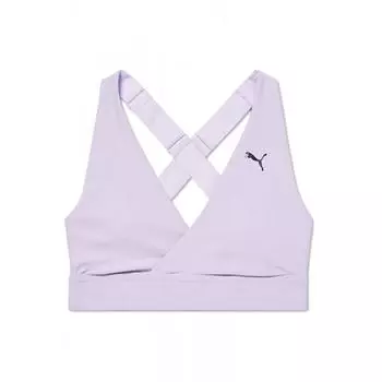 PUMA Mid Impact Yogini Crossover Bralette Lavender 523625 68