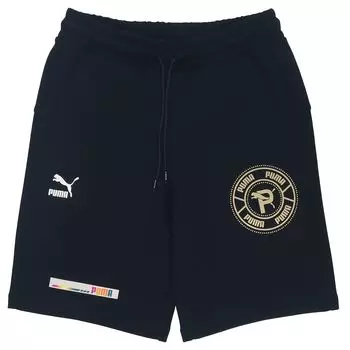 Puma Mix Badge Print Спортивные повседневные шорты Мужские плавки Черный 537041-01 S