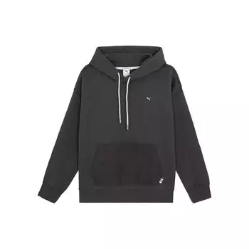Puma Mmq Hoody Splicing Loose Casual Hooded Long Sleeve Sweatshirt Unisex Sweatshirt Charcoal-Black 623053-13 M