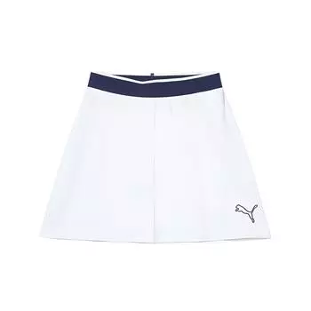 Puma Модная Юбка в Цветовой Блок Дышащая Дизайн с Логотипом Бренда Повседневная Юбка Женская юбка Белая Синяя Темно-синяя 671728-02 S
