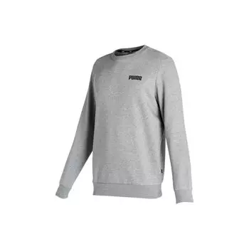 Puma Мужская толстовка Essentials Letter Print Crew Neck с вышивкой, серая 847460-03 XS