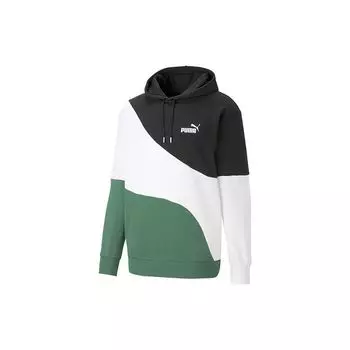 Puma Мужская толстовка с контрастным принтом и логотипом, зеленая 675746-37 L