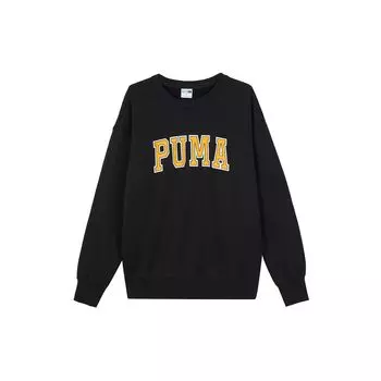 Puma Мужская толстовка с круглым вырезом и логотипом, с длинным рукавом, в американском стиле, черная 536769-01 M