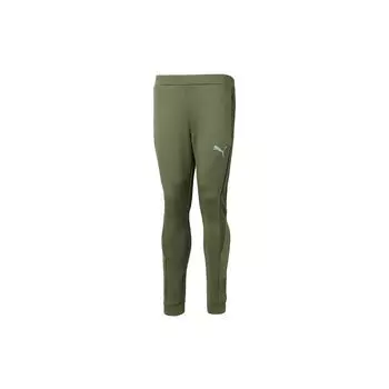 Puma Мужские спортивные штаны Evostripe со шнурком и вставками, оливково-зеленые 594612-14 XL