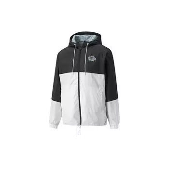Puma Mvp Ветровка с капюшоном на шнурке Тканая куртка Мужская верхняя одежда Черный 532208-01 L