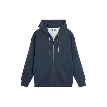 Puma Navy Series однотонная повседневная куртка с длинным рукавом на молнии унисекс куртка темно-синяя 623130-16 S