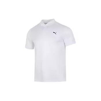 Puma Однотонная дышащая рубашка поло с коротким рукавом для мужчин, белая 682914-02 S