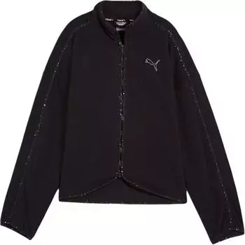 Puma Однотонная куртка на молнии с длинным рукавом и логотипом Женские куртки Черный 525802-01 XS