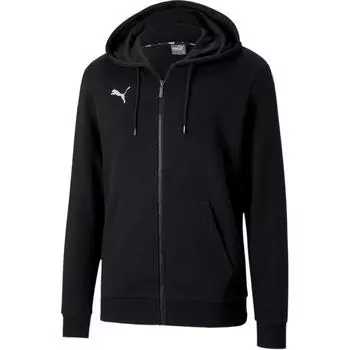 Puma Однотонная куртка с капюшоном и логотипом на молнии с длинным рукавом, мужская куртка, черная 656708-03 M