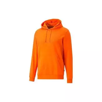Puma Однотонная мужская толстовка с капюшоном с логотипом, оранжевая 675743-23 L