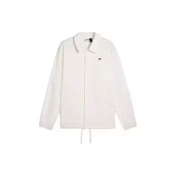 Puma Однотонная повседневная куртка-поло с длинным рукавом, мужские куртки, белая 623695-66 2XL