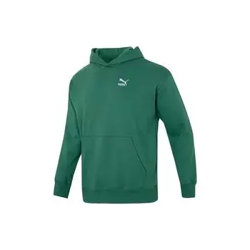 Puma Однотонная повседневная толстовка с капюшоном большого размера с длинными рукавами и карманами, мужская толстовка с капюшоном, желтая 537686-39 M