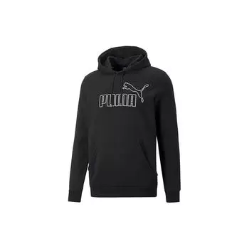 Puma Однотонная толстовка с логотипом бренда Мужские толстовки с капюшоном черного цвета 675743-01 M