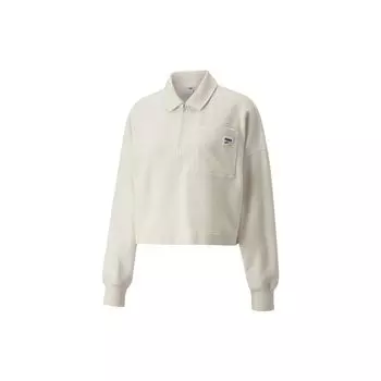 Puma Однотонная вафельная рубашка поло с коротким рукавом, женские топы из хлопка и льна 537629-99 XL