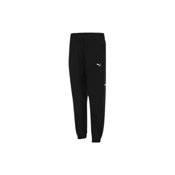 Puma Однотонные дышащие эластичные резинки на поясе, зауженные трикотажные спортивные брюки для мужчин, черные 682188-01 S