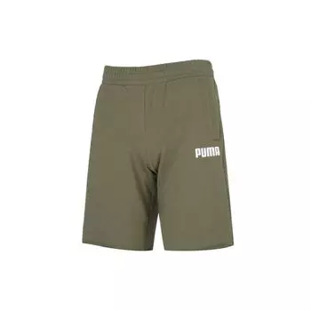 Puma Однотонные трикотажные шорты с логотипом в виде буквы, мужские плавки, армейско-зеленые 849546-32 L