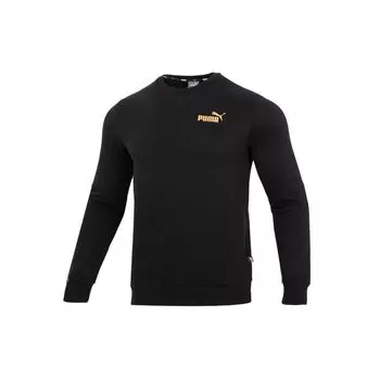 Puma однотонный логотип спортивный повседневный пуловер мужские топы черный 674346-01 M