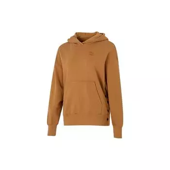 Puma Однотонный повседневный свитер с капюшоном, женский свитшот, коричневый 537646-74 XL