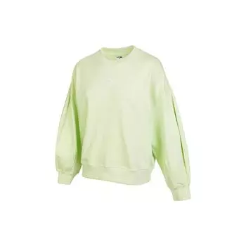 PUMA однотонный пуловер с круглым вырезом и принтом логотипа, женские топы, светло-флуоресцентно-зеленый 673570-32 XL