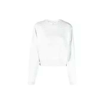 PUMA однотонный узор с вышитым логотипом, свободная толстовка с круглым вырезом, женская толстовка белого цвета 533474-62