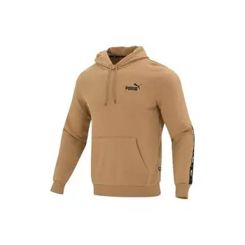 Толстовка с капюшоном Puma Logo Print Running Fitness Training Hoodie Men hoodies Khaki 849590-85 S