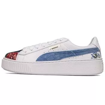 Puma Platform Hyper Embroidered Floral Женские Кроссовки Белый Puma-White 366123-01