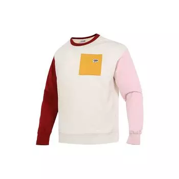 Puma Pocket Logo Color Block Спортивная вязаная толстовка с круглым вырезом Мужская толстовка Off-White 533036-73 XXL
