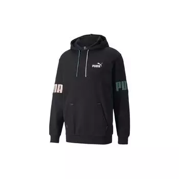 Puma Power Logo Print Спортивная толстовка с капюшоном Мужская Черный 670937-51 S