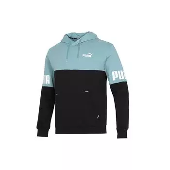 Толстовка с капюшоном Puma Power Logo Printed Colorblock для мужчин, цвет синий 670937-50 S