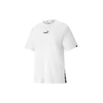 Puma Спортивная футболка с коротким рукавом и круглым вырезом с принтом логотипа Power, женские топы, белая 847703-02 XXL