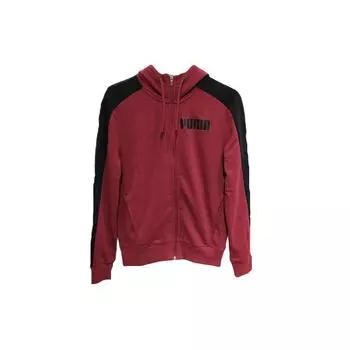Puma Повседневная спортивная толстовка на молнии с капюшоном, мужская верхняя одежда, темно-бордовая 845162-09 L
