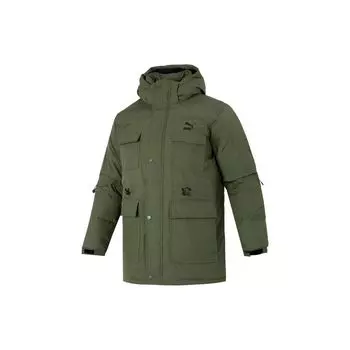 PUMA Повседневная уличная разминочная куртка Куртки унисекс Военно-зеленый 539760-95 XS