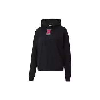 Puma Повседневный спортивный длинный рукав теплый свитшот с капюшоном женские топы черный 599314-01 S