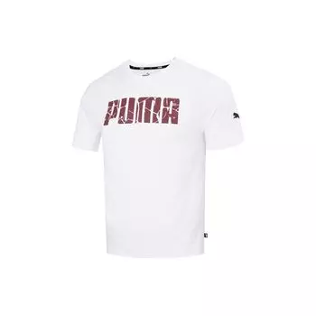 Puma Приталенный свитер с круглым вырезом и принтом букв, спортивная, фитнес-тренировка, модная, удобная, дышащая, повседневная, с коротким рукавом, мужская футболка 679676-02 XL