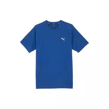Puma Пуловер с круглым вырезом и логотипом Essentials, удобная повседневная спортивная футболка с коротким рукавом, мужские футболки темно-синего цвета 847187-05 XS