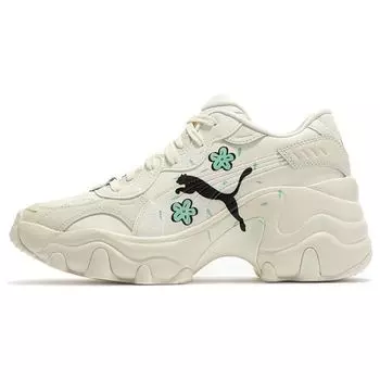 Puma Pulsar Wedge Cat Logo - Whisper White Aruba Blue женские кроссовки кремовые 392710-01 39