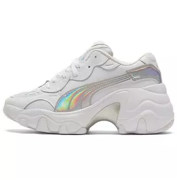 Puma Pulsar Wedge Iridescent - Белые Серебристые Женские Кроссовки 385251-01 35.5