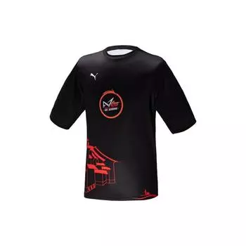 Puma Пуловер Pure Color с круглым вырезом, принтом Winner Glory и топами унисекс с рисованной архитектурой, черный 605761-08 M