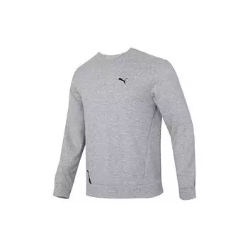 Puma Rad/Cal Crew Dark Solid Logo Print Round Neck Sports Long Sleeve Hoody Men sweatshirt Gray 675705-04 2XL
