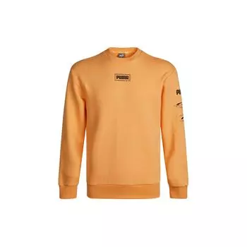 Puma Rebel Crew FT Повседневный спортивный вязаный пуловер с круглым вырезом Мужские топы Оранжевый 531293-36 M